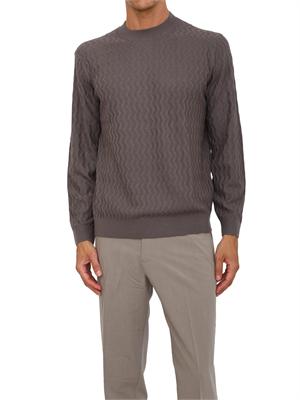 Maglione grigio Armani Exchange texture ondulata in UOMO
