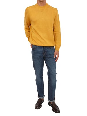 Maglione girocollo giallo Armani Exchange in lana e cotone in UOMO