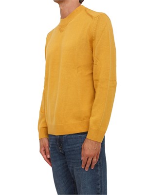 Maglione girocollo giallo Armani Exchange in lana e cotone in UOMO