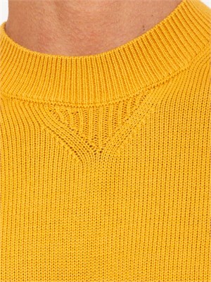 Maglione girocollo giallo Armani Exchange in lana e cotone in UOMO