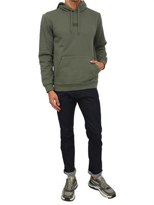 EA7 EMPORIO ARMANI Felpa verde EA7 con cappuccio Core Identity in misto cotone in UOMO