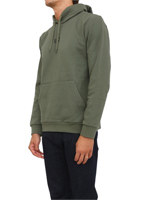EA7 EMPORIO ARMANI Felpa verde EA7 con cappuccio Core Identity in misto cotone in UOMO