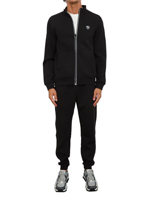 EA7 EMPORIO ARMANI Tuta sportiva nero EA7 Premium Shield in misto viscosa stretch in UOMO