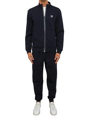 EA7 EMPORIO ARMANI Tuta sportiva blu EA7 Premium Shield in misto viscosa stretch in UOMO