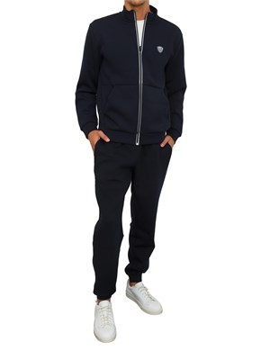EA7 EMPORIO ARMANI Tuta sportiva blu EA7 Premium Shield in misto viscosa stretch in UOMO