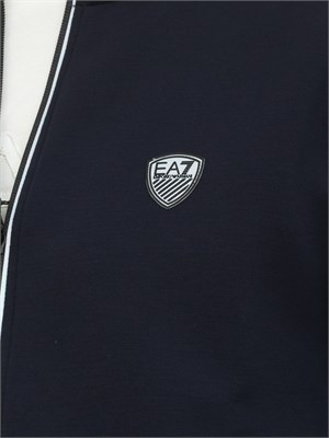 EA7 EMPORIO ARMANI Tuta sportiva blu EA7 Premium Shield in misto viscosa stretch in UOMO