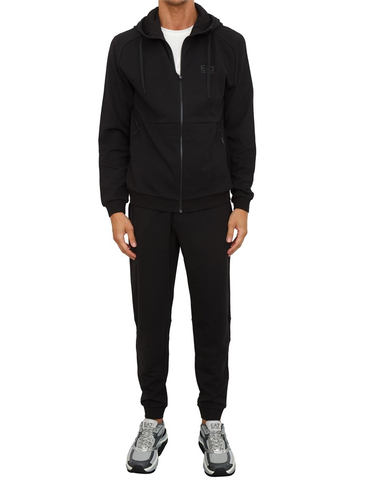 EA7 EMPORIO ARMANI Tuta sportiva nero EA7 Dynamic Athlete in tessuto tecnico Natural VENTUS7