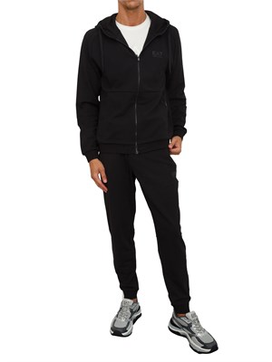 EA7 EMPORIO ARMANI Tuta sportiva nero EA7 Dynamic Athlete in tessuto tecnico Natural VENTUS7 in UOMO