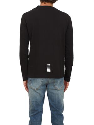EA7 EMPORIO ARMANI T-shirt nero Ea7 a maniche lunghe in jersey stretch in UOMO