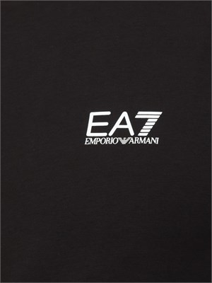 EA7 EMPORIO ARMANI T-shirt nero Ea7 a maniche lunghe in jersey stretch in UOMO
