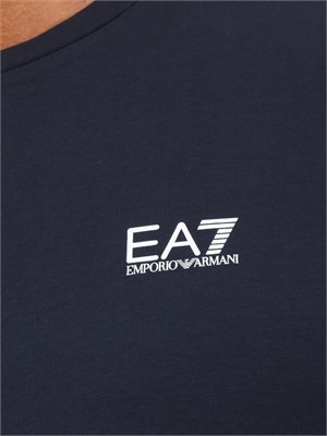EA7 EMPORIO ARMANI T-shirt blu Ea7 a maniche lunghe in jersey stretch in UOMO