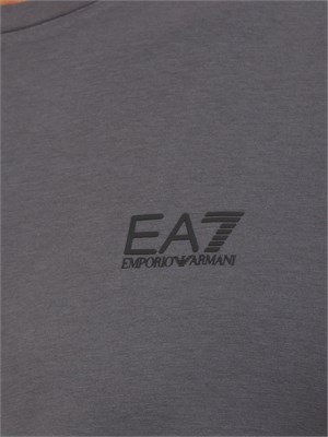 EA7 EMPORIO ARMANI T-shirt grigio Ea7 a maniche lunghe in jersey stretch in UOMO