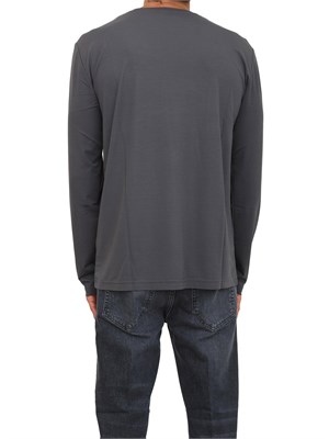 EA7 EMPORIO ARMANI T-shirt grigio Ea7 a maniche lunghe in jersey stretch in UOMO