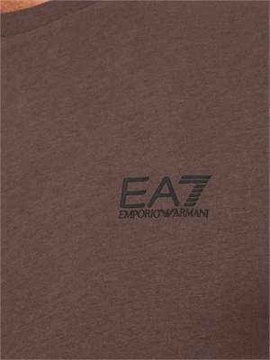 EA7 EMPORIO ARMANI T-shirt  marrone EA7 Core Identity in cotone Pima in UOMO