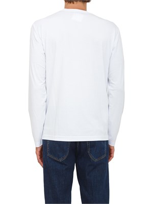 EA7 EMPORIO ARMANI T-shirt bianco Ea7 a maniche lunghe in jersey stretch in UOMO