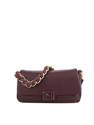 Borsa a spalla Marella in pelle ecologica bordeaux effetto martellato in DONNA