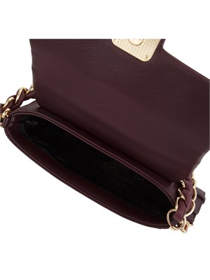 Borsa a spalla Marella in pelle ecologica bordeaux effetto martellato in DONNA