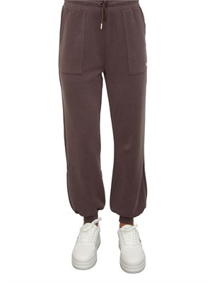 Pantalone tuta EA7 Emporio Armani in misto modal stretch marrone in DONNA