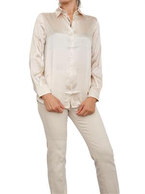 Camicia Marella in raso di misto seta cipria in DONNA