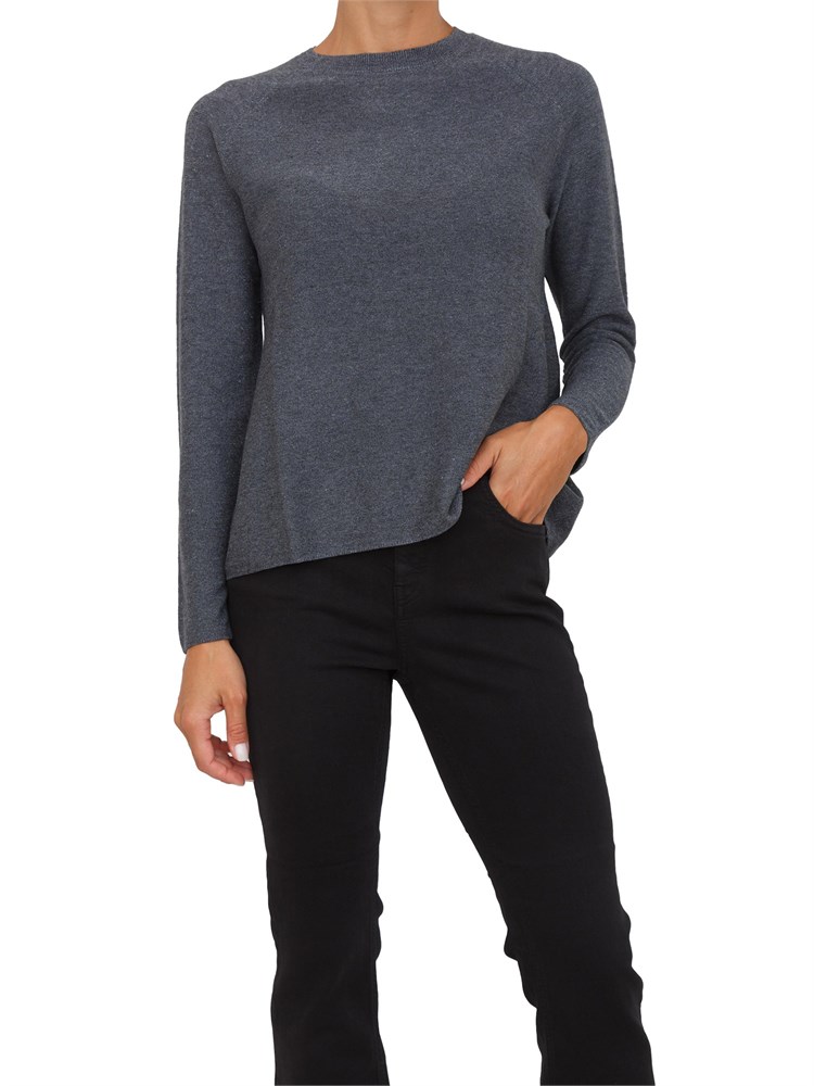 Maglia Emme Marella in misto lana grigia con leggeri inserti lurex