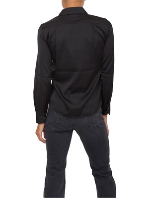 Camicia manica lunga Emme Marella in tessuto effetto seta nero in DONNA