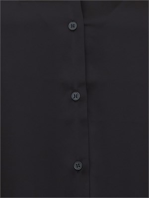 Camicia manica lunga Emme Marella in tessuto effetto seta nero in DONNA