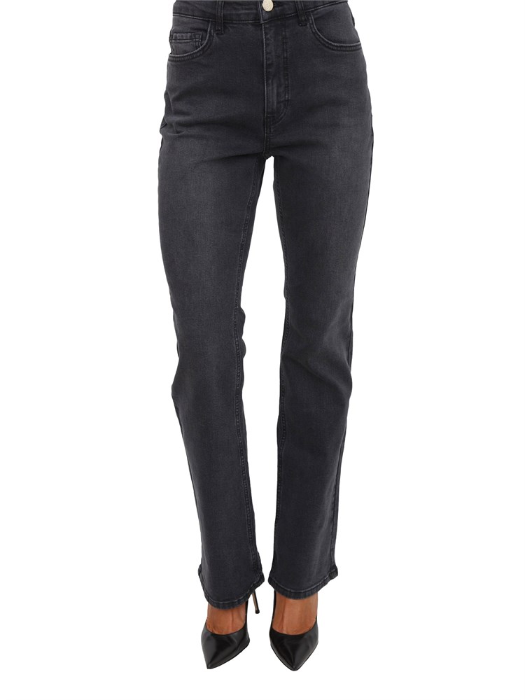 Jeans Emme Marella fit dritto in cotone nero