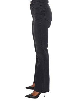 Jeans Emme Marella fit dritto in cotone nero in DONNA