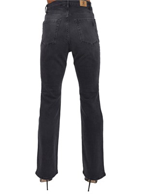 Jeans Emme Marella fit dritto in cotone nero in DONNA