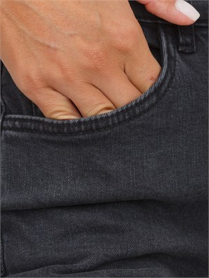 Jeans Emme Marella fit dritto in cotone nero in DONNA