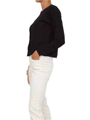 Cardigan Emme Marella linea boxy in misto viscosa nero in DONNA