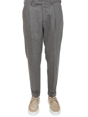 Pantaloni uomo PT Torino in flanella e cachemire grigio in UOMO