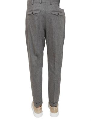 Pantaloni uomo PT Torino in flanella e cachemire grigio in UOMO