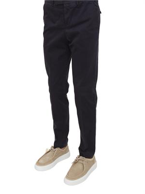 Pantaloni uomo PT Torino in gabardina di cotone blu in UOMO