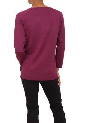 Maglia Emme Marella con maniche raglan in viscosa stretch viola in DONNA
