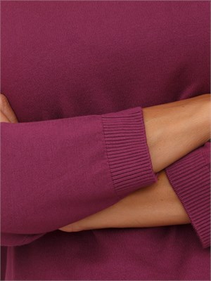 Maglia Emme Marella con maniche raglan in viscosa stretch viola in DONNA