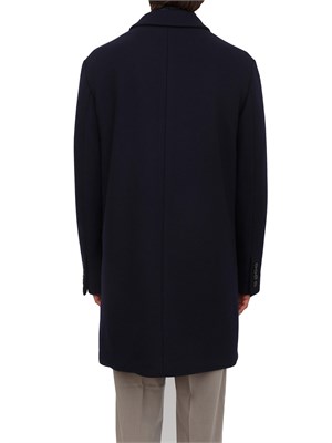 Cappotto blu peuterey in misto lana con pettorina removibile in UOMO