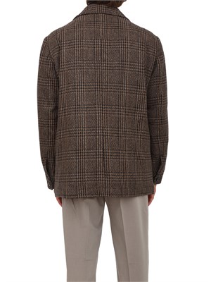 Cappotto in panno check Peuterey con pettorina staccabile in UOMO