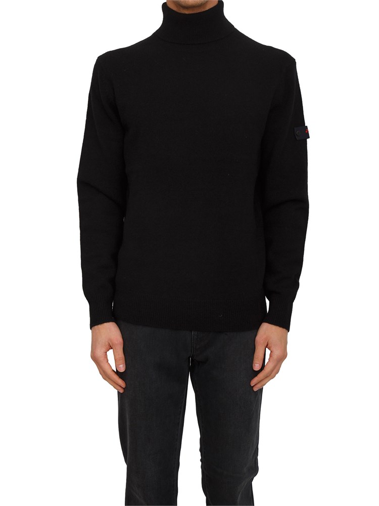 Maglia a collo alto Peline 02 Peuterey uomo in misto lana yak nero