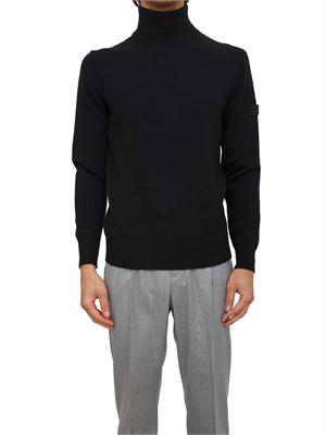 Maglia a collo alto Peline 02 Peuterey uomo in misto lana yak blu in UOMO