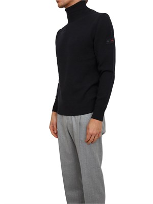 Maglia a collo alto Peline 02 Peuterey uomo in misto lana yak blu in UOMO