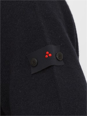 Maglia a collo alto Peline 02 Peuterey uomo in misto lana yak blu in UOMO