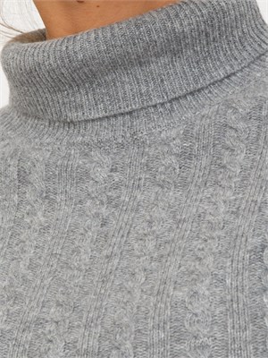 Maglia cropped donna Fracomina in cashmere e lana grigia in DONNA