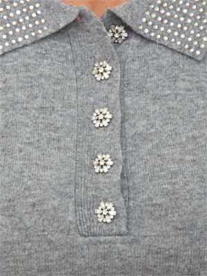 Maglia polo Fracomina in cashmere e lana grigia in DONNA