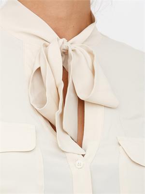 Camicia Emme Marella in misto acetato e seta avorio in DONNA