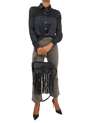 Jeans Marella flare cropped in bull stretch grigio in DONNA