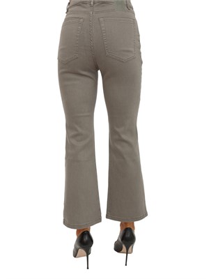 Jeans Marella flare cropped in bull stretch grigio in DONNA