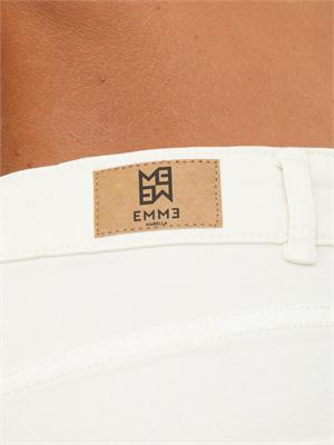 Pantaloni Emme Marella modello flare in cotone bianco in DONNA
