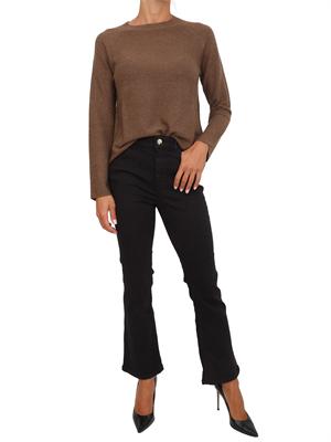 Maglia Emme Marella in misto lana marrone con leggeri inserti lurex in DONNA