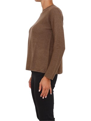 Maglia Emme Marella in misto lana marrone con leggeri inserti lurex in DONNA